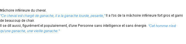 Définition ganache ACAD 1932