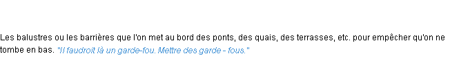 Définition garde-fou ACAD 1798