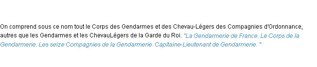 Définition gendarmerie ACAD 1798