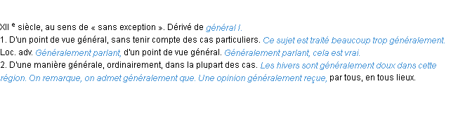 Définition généralement ACAD 1986