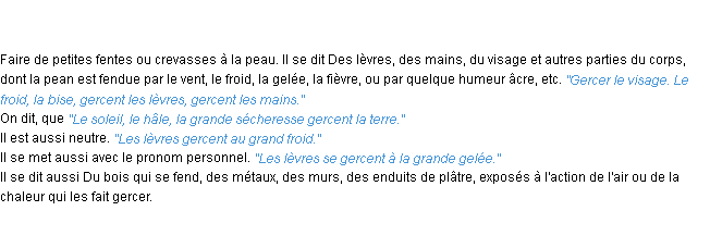 Définition gercer ACAD 1798