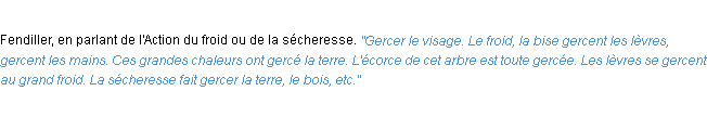 Définition gercer ACAD 1932