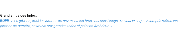 Définition gibbon Emile Littré