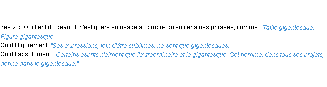 Définition gigantesque ACAD 1798