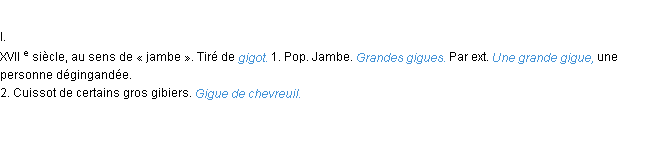 Définition gigue ACAD 1986