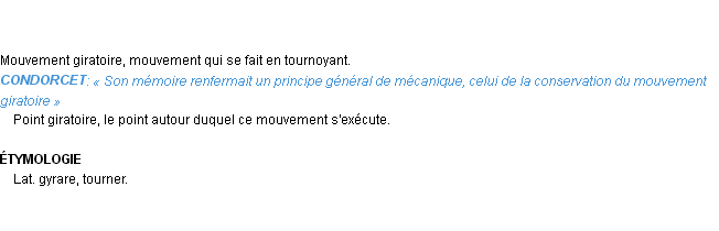 Définition giratoire Emile Littré