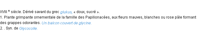 Définition glycine ACAD 1986