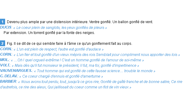 Définition gonfle Emile Littré