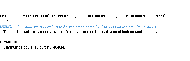 Définition goulot Emile Littré