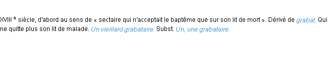 Définition grabataire ACAD 1986