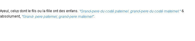 Définition grand-pere ACAD 1694