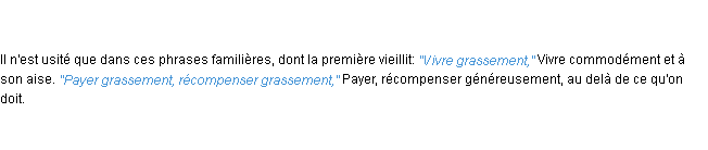 Définition grassement ACAD 1835