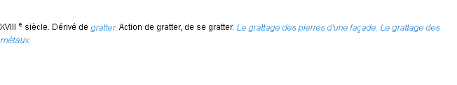 Définition grattage ACAD 1986