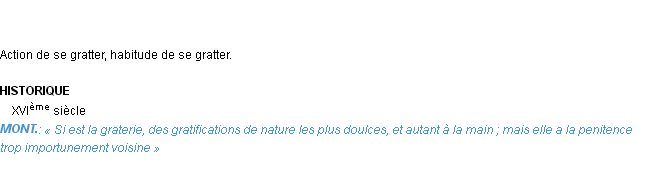 Définition gratterie Emile Littré