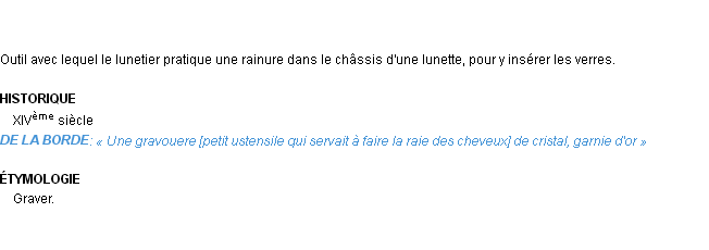 Définition gravoir Emile Littré