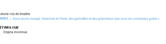 Définition grianneau Emile Littré