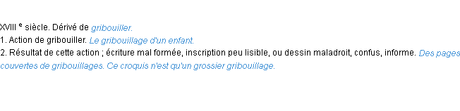 Définition gribouillage ACAD 1986