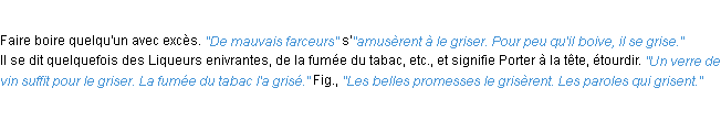 Définition griser ACAD 1932