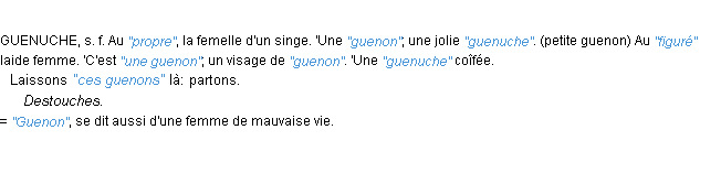 Définition guenon JF.Feraud