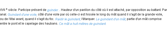 Définition guindant ACAD 1986