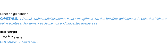 Définition guirlander Emile Littré