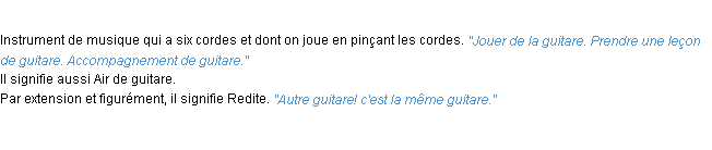 Définition guitare ACAD 1932