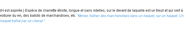 Définition haquet ACAD 1932