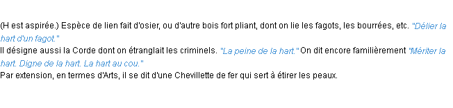 Définition hart ACAD 1932