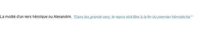 Définition hémistiche ACAD 1798