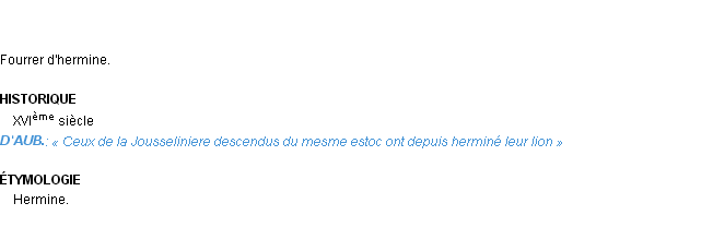 Définition herminer Emile Littré