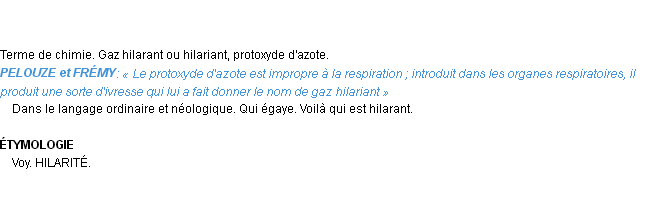 Définition hilarant Emile Littré