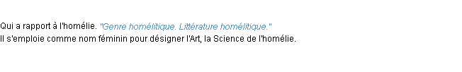 Définition homélitique ACAD 1932