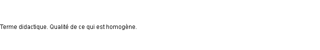 Définition homogeneite ACAD 1798