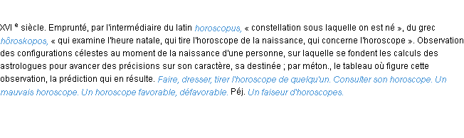 Définition horoscope ACAD 1986