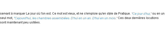 Définition hui ACAD 1835