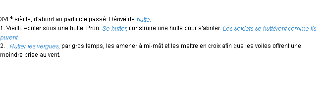 Définition hutter ACAD 1986