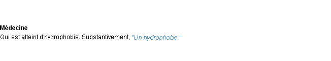 Définition hydrophobe ACAD 1932