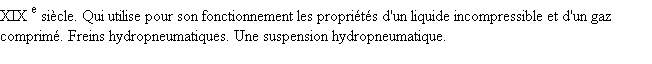 Définition hydropneumatique ACAD 1986