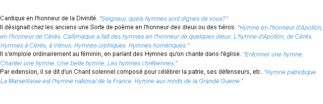 Définition hymne ACAD 1932