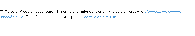 Définition hypertension ACAD 1986