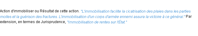 Définition immobilisation ACAD 1932