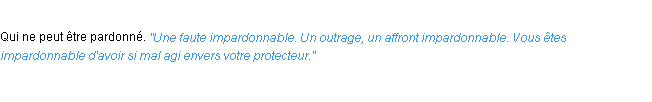 Définition impardonnable ACAD 1932