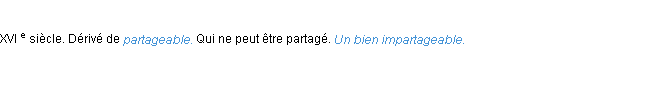 Définition impartageable ACAD 1986