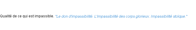 Définition impassibilité ACAD 1798