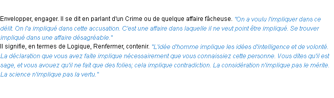 Définition impliquer ACAD 1932