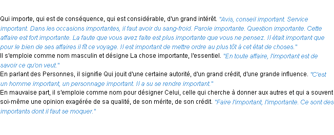 Définition important ACAD 1932