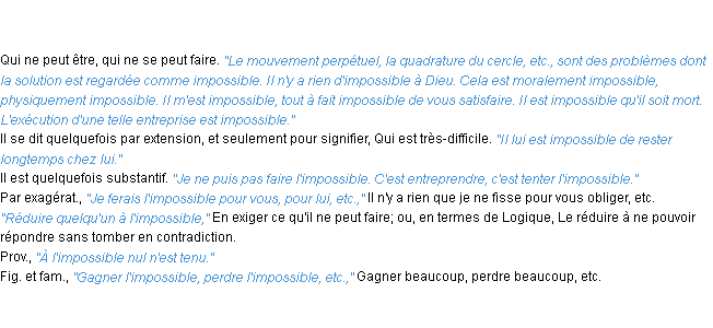 Définition impossible ACAD 1835