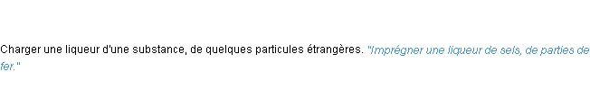 Définition imprégner ACAD 1798