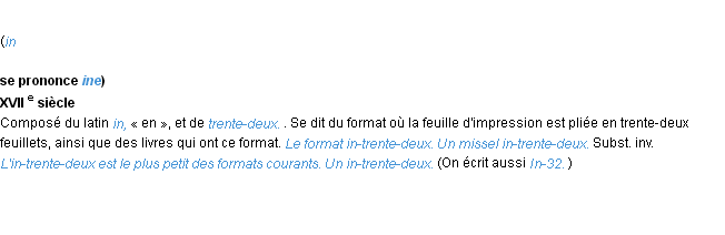 Définition in-trente-deux ACAD 1986