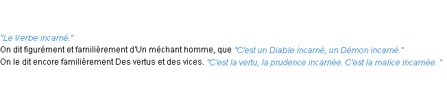 Définition incarné ACAD 1798